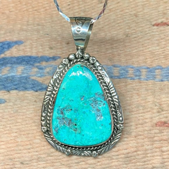 Kingman Turquoise Pendant #3470 - Picture 1 of 2
